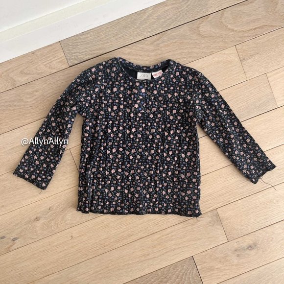Zara 2-3T Toddler Floral Long Sleve Shirt - Picture 2 of 11